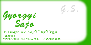 gyorgyi sajo business card